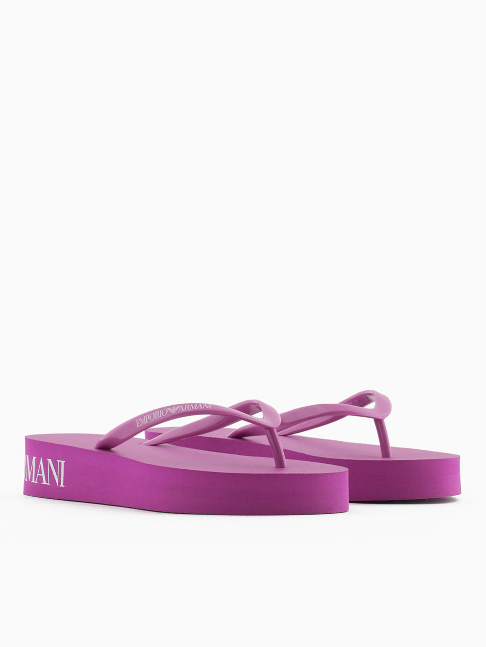 Emporio Armani Purple & White Ladies Flip Flops