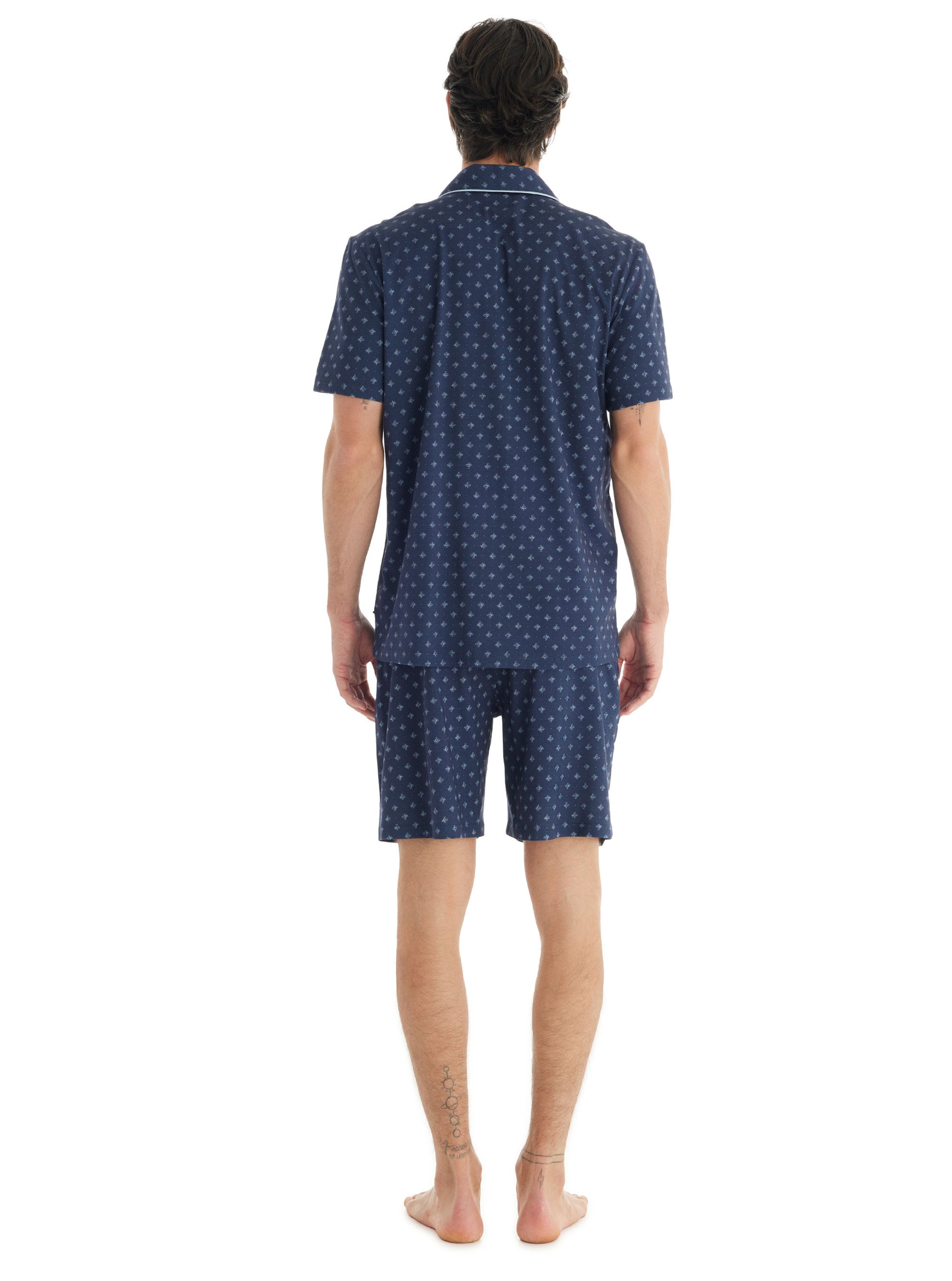 Blackspade Patterned Men's Short Pyjama Set