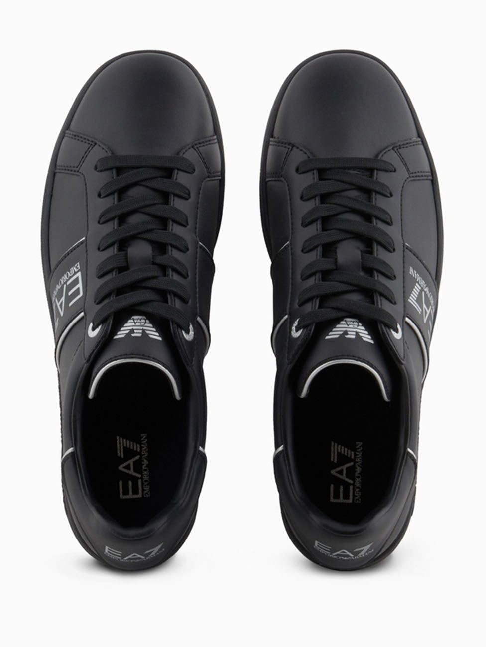 EA7 Triple Black & Silver Classic Sneakers