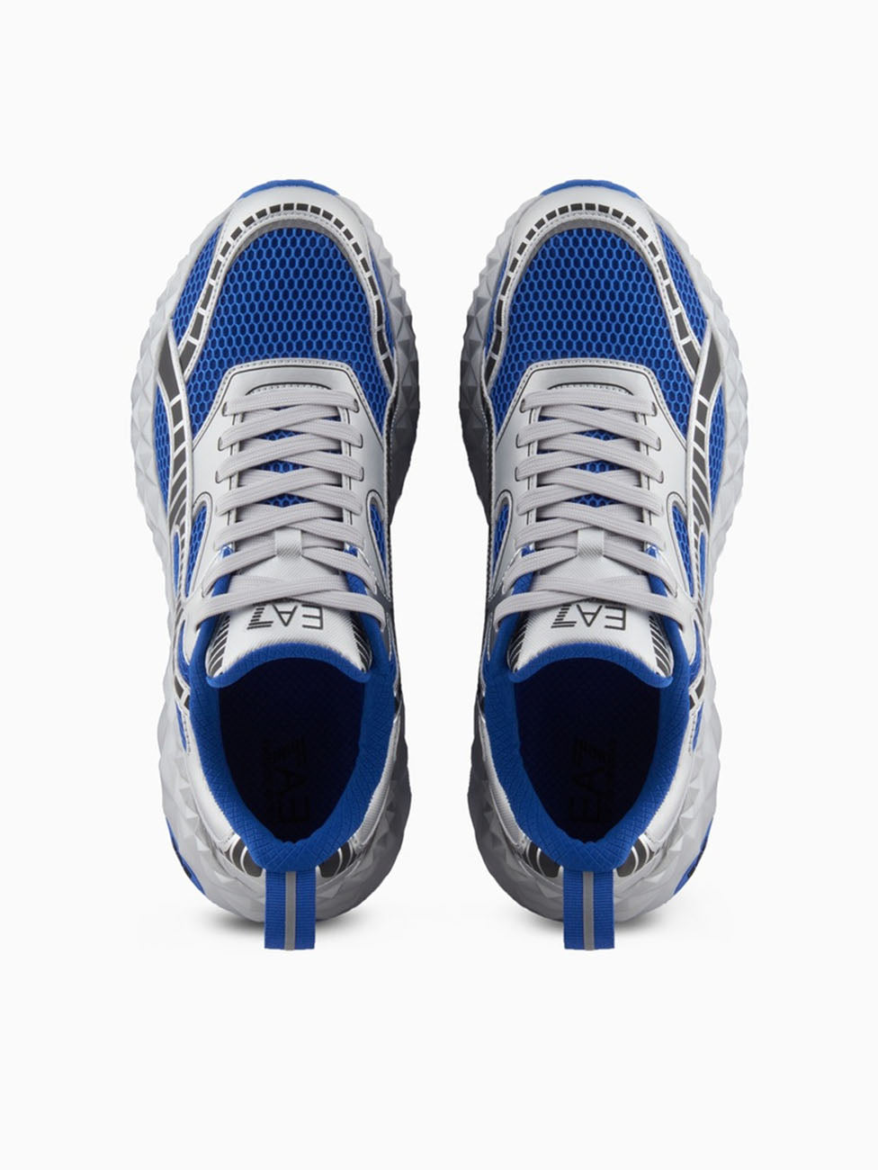 EA7 Silver & Blue Ultimate C2 Kombat Tech Sneakers