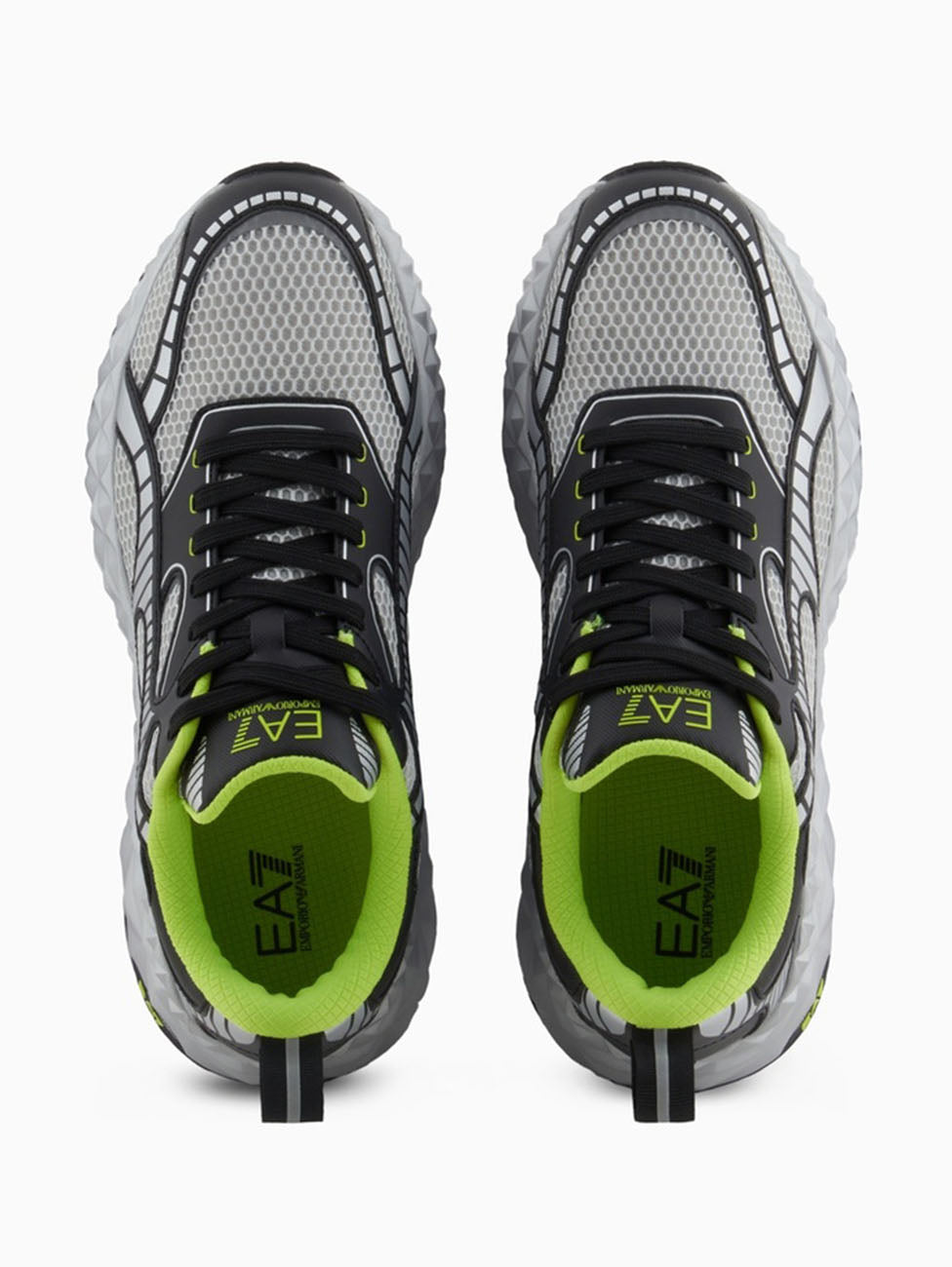 EA7 Grey & Acid Lime Ultimate C2 Kombat Tech Sneakers