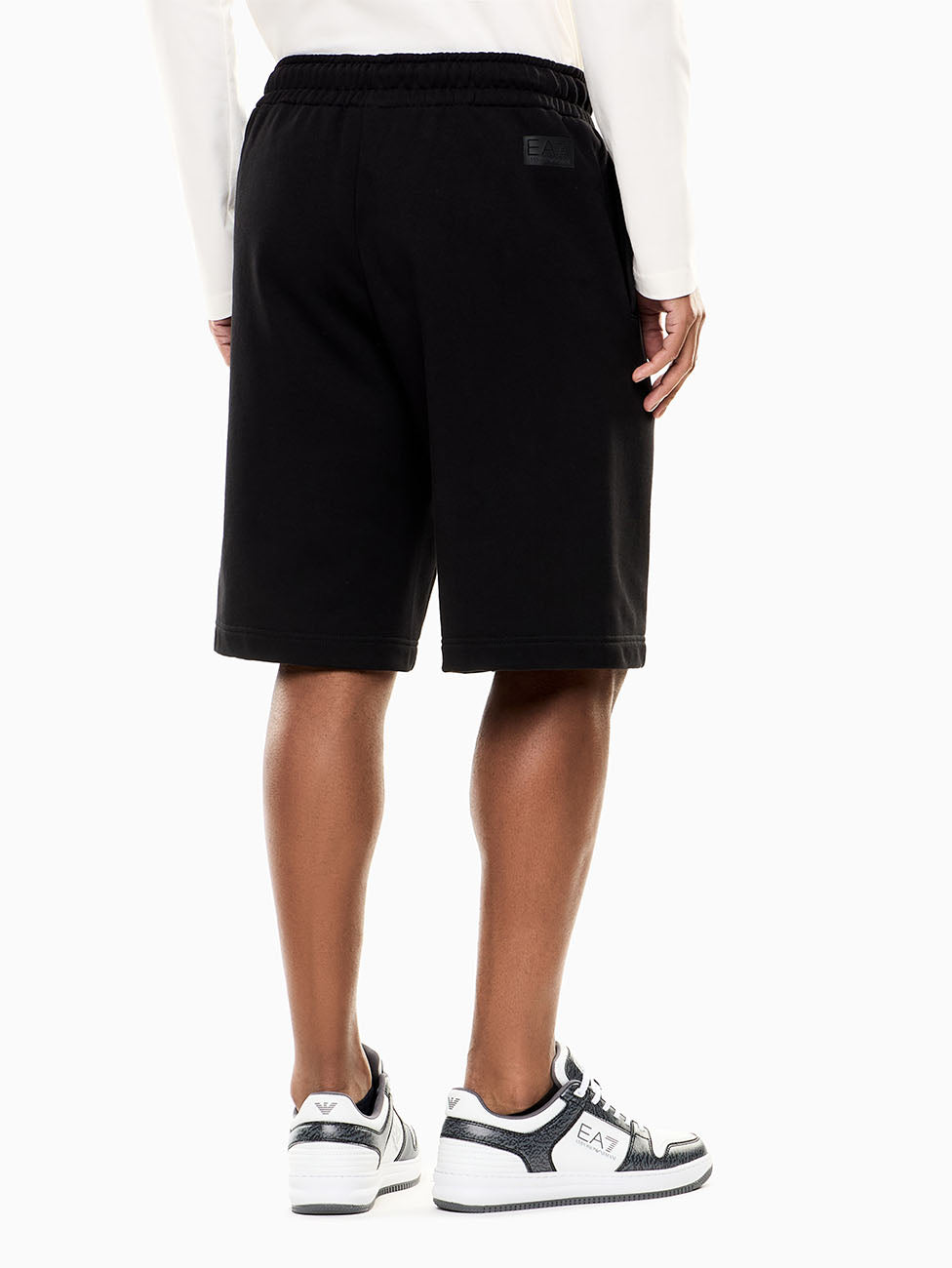 EA7 Train Logo Series Cotton Shorts