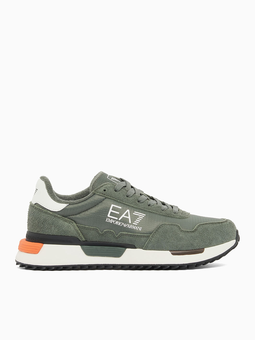 EA7 Green Vintage Running Nylon+ Sneakers
