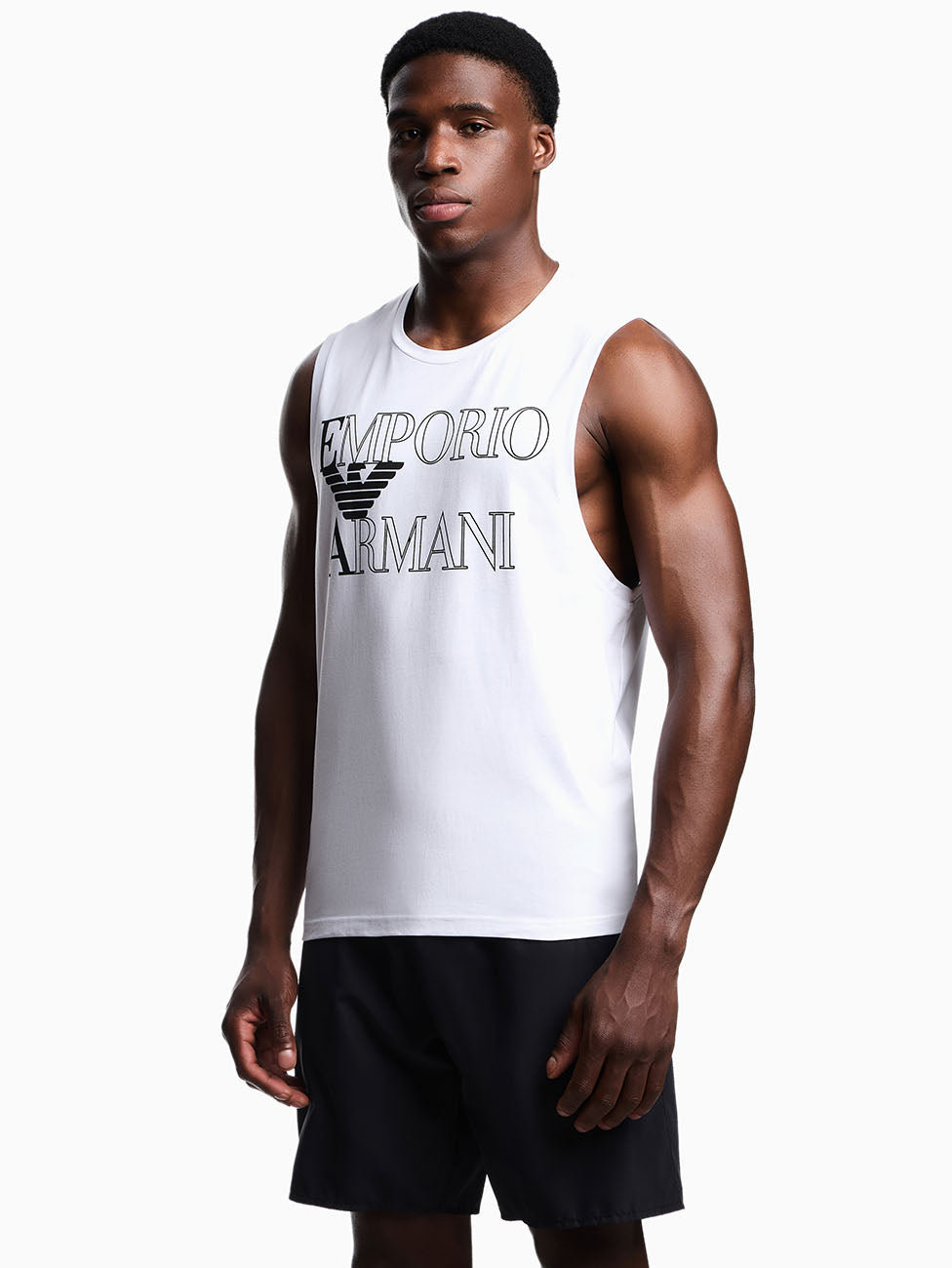 Emporio Armani Sleeveless White Tank Top