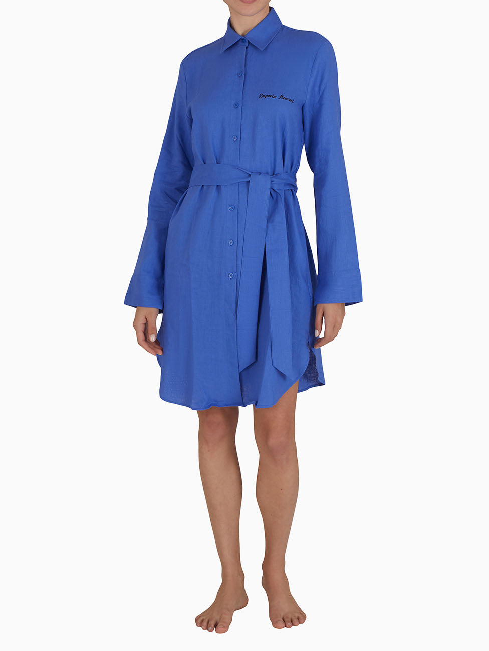 Emporio Armani Linen & Viscose Shirt Dress