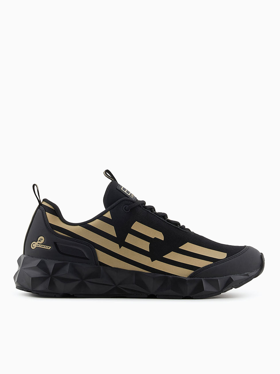 EA7 Black & Gold Ultimate C2 Kombat Core Sneakers