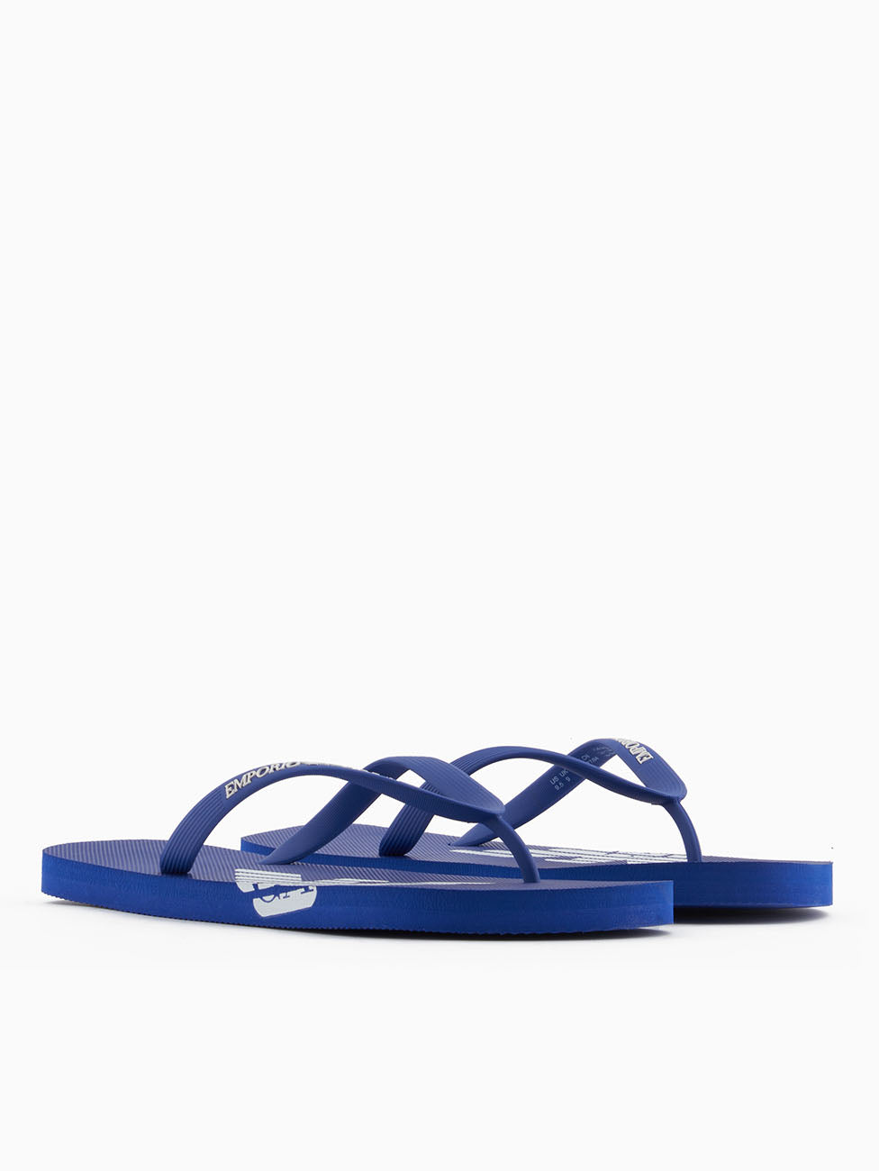 Emporio Armani Blue & White Flip Flops