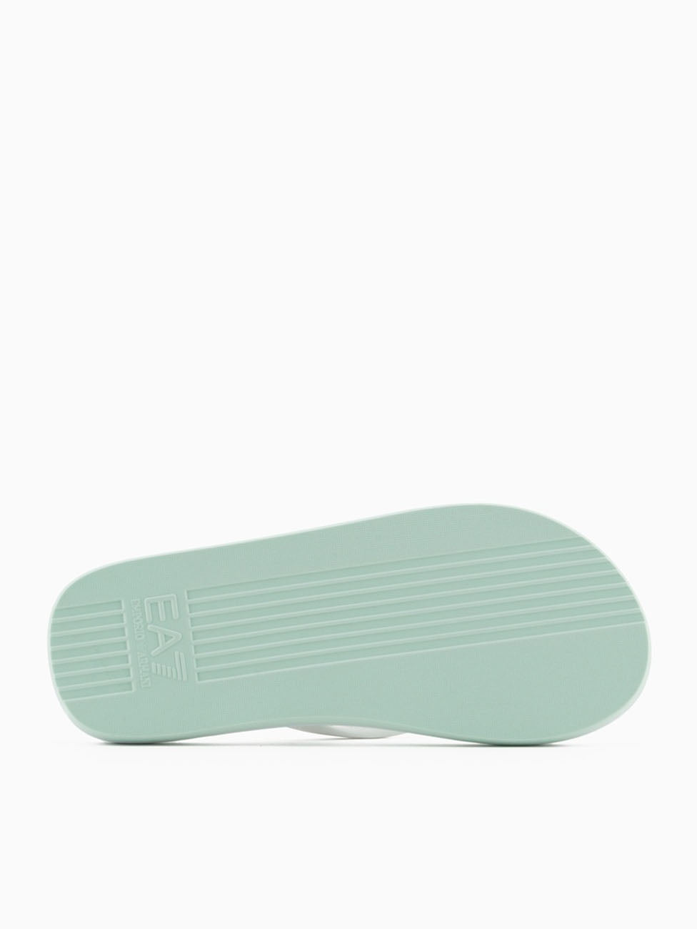 EA7 Jade & White Rubber Flip Flops