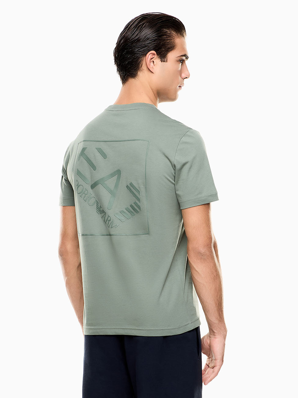 EA7 Train Logo Series Cotton T-shirt