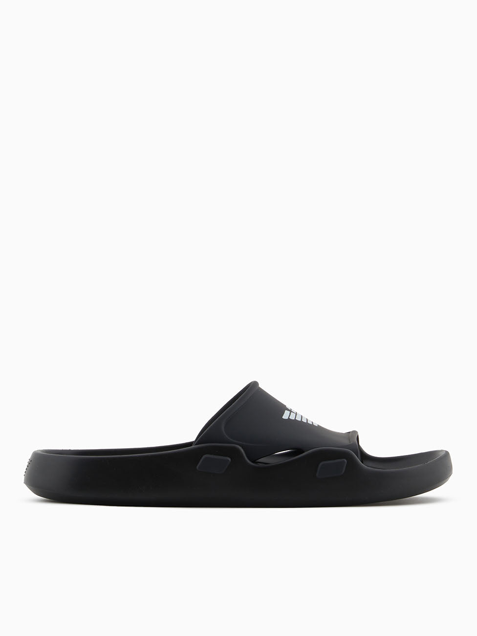 Emporio Armani Black & White Logo Band Slippers
