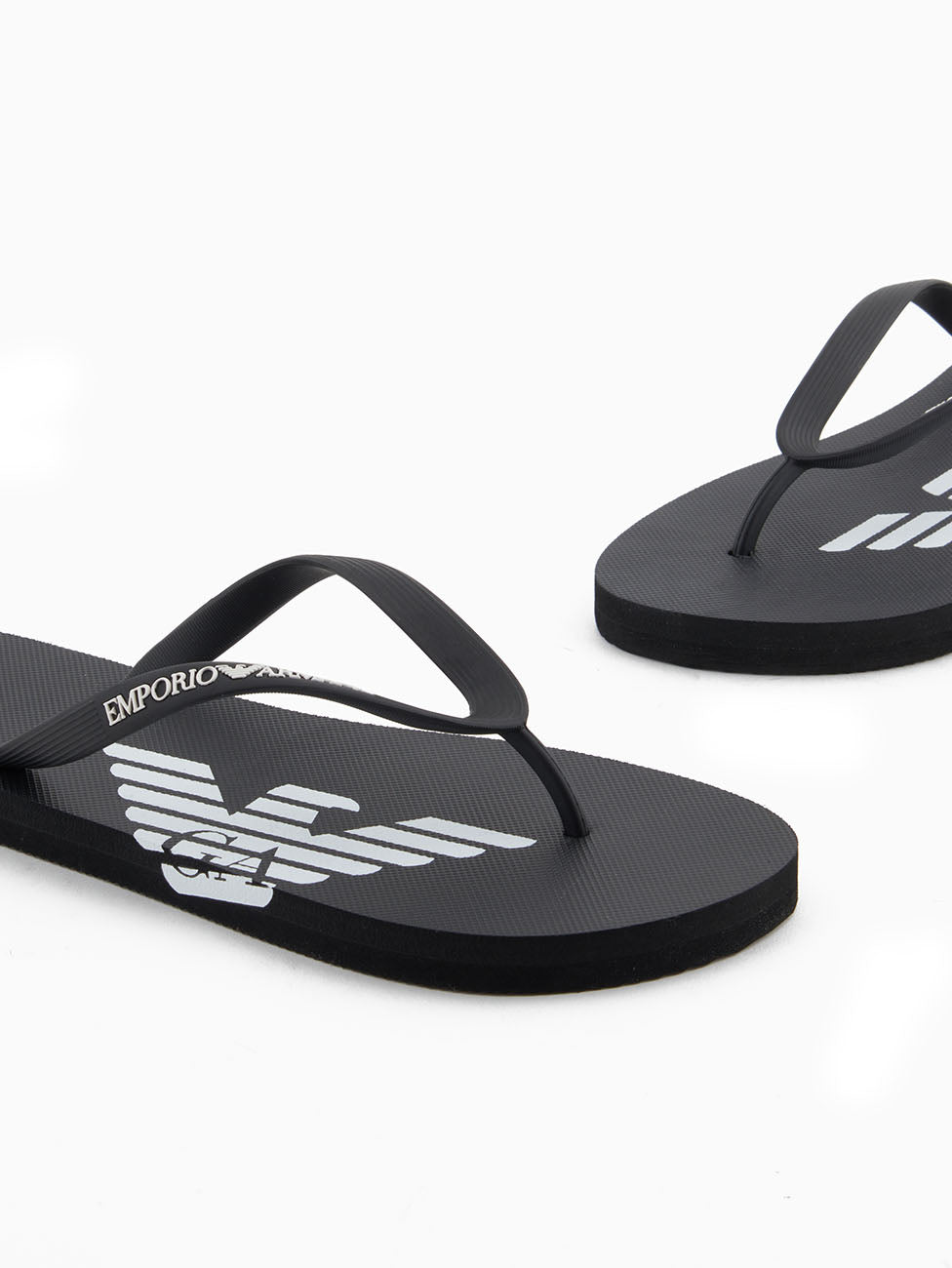 Emporio Armani Black & White Flip Flops