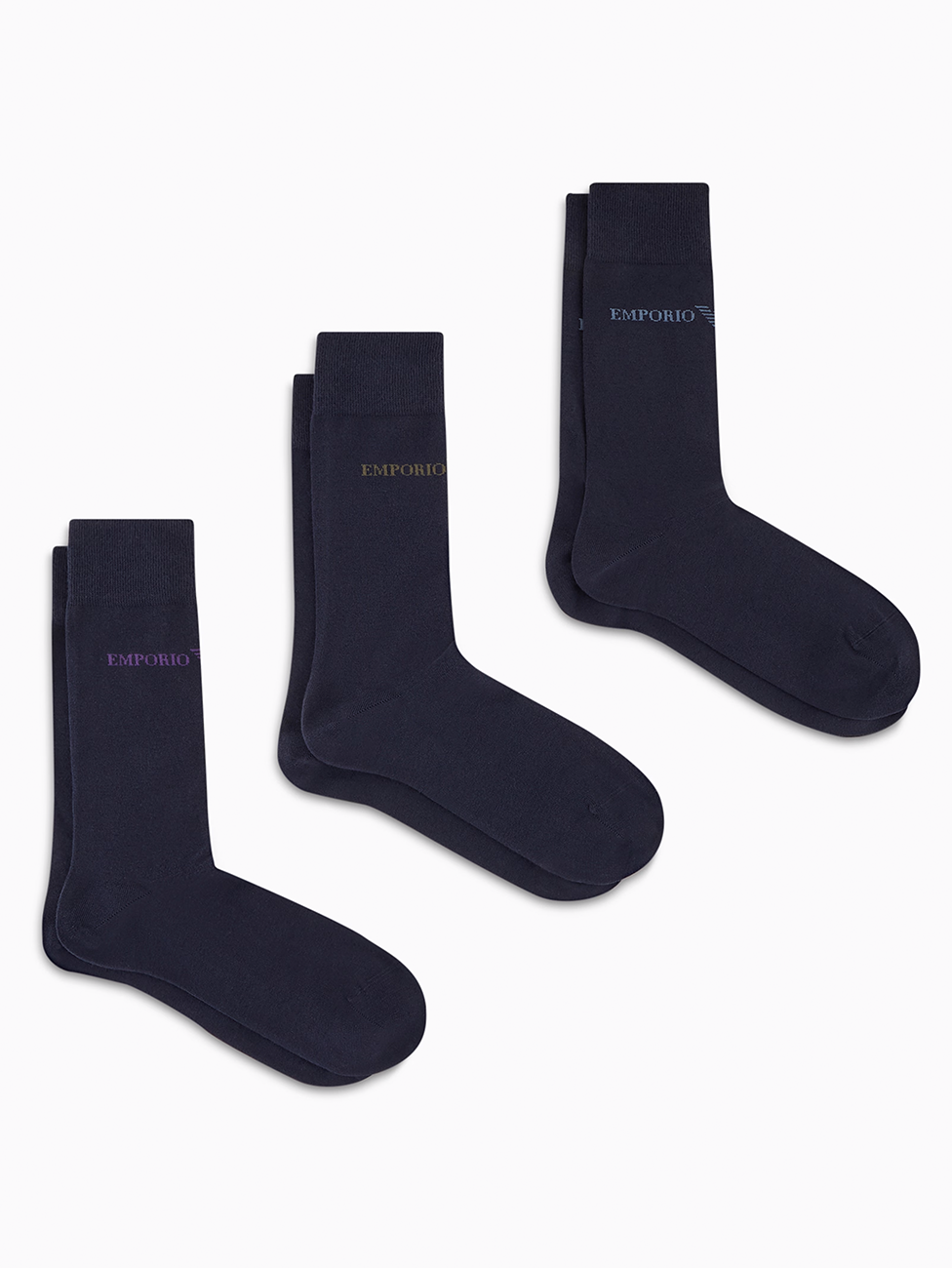 Emporio Armani Jacquard Logo Men's Socks (Pack of 3)