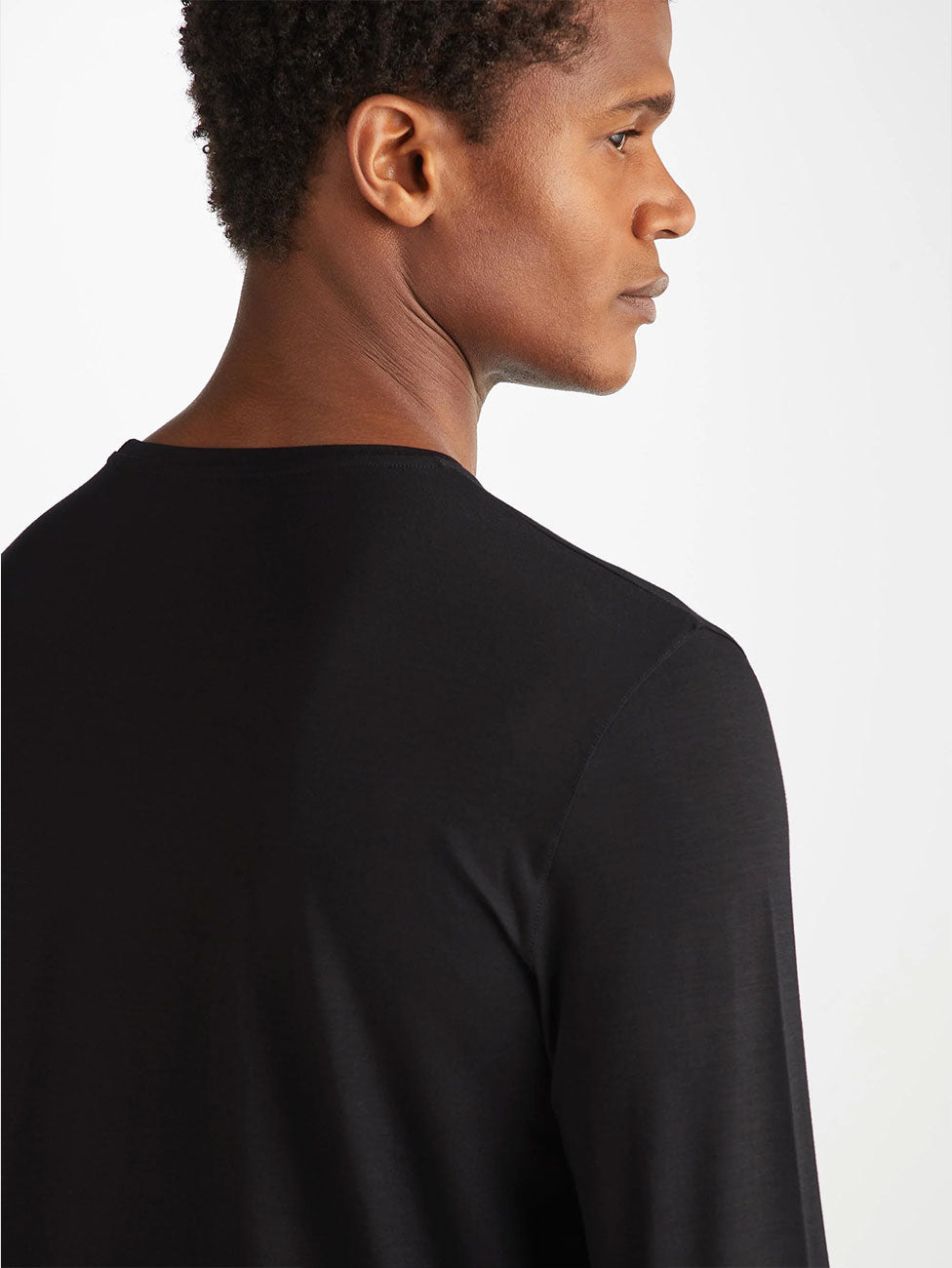 Derek Rose Basel Micro Modal Stretch Long Sleeve Men's T-Shirt