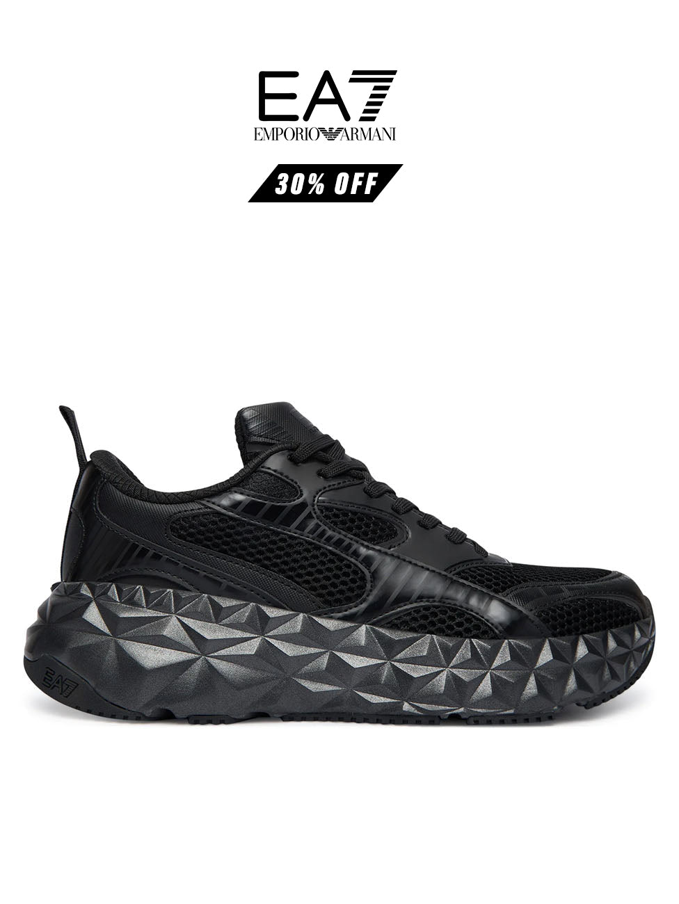 EA7 Triple Black Ultimate C2 Kombat Tech Sneakers