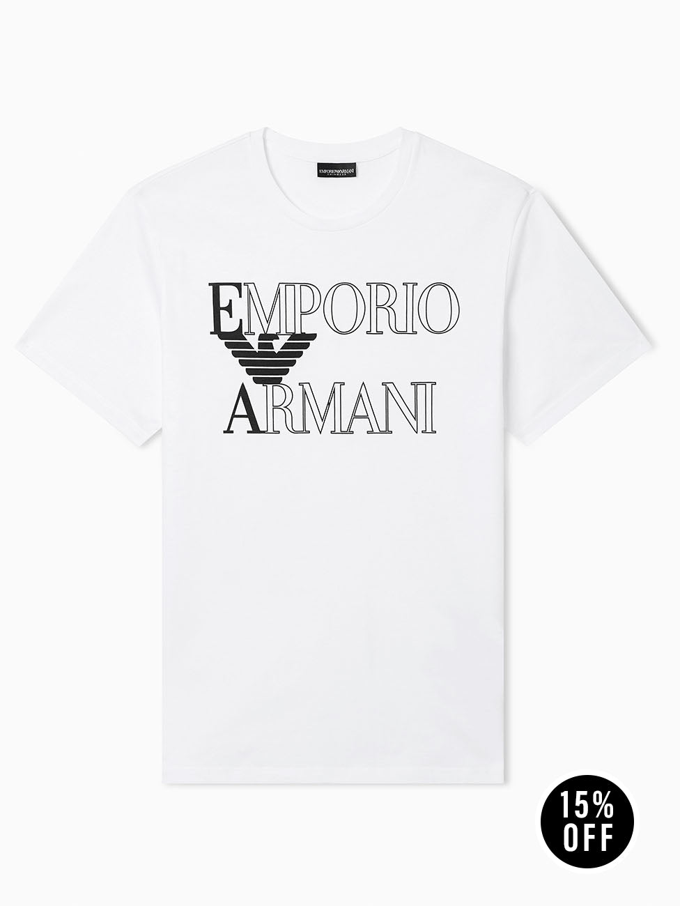 Emporio Armani White Bold logo Beach T-shirt
