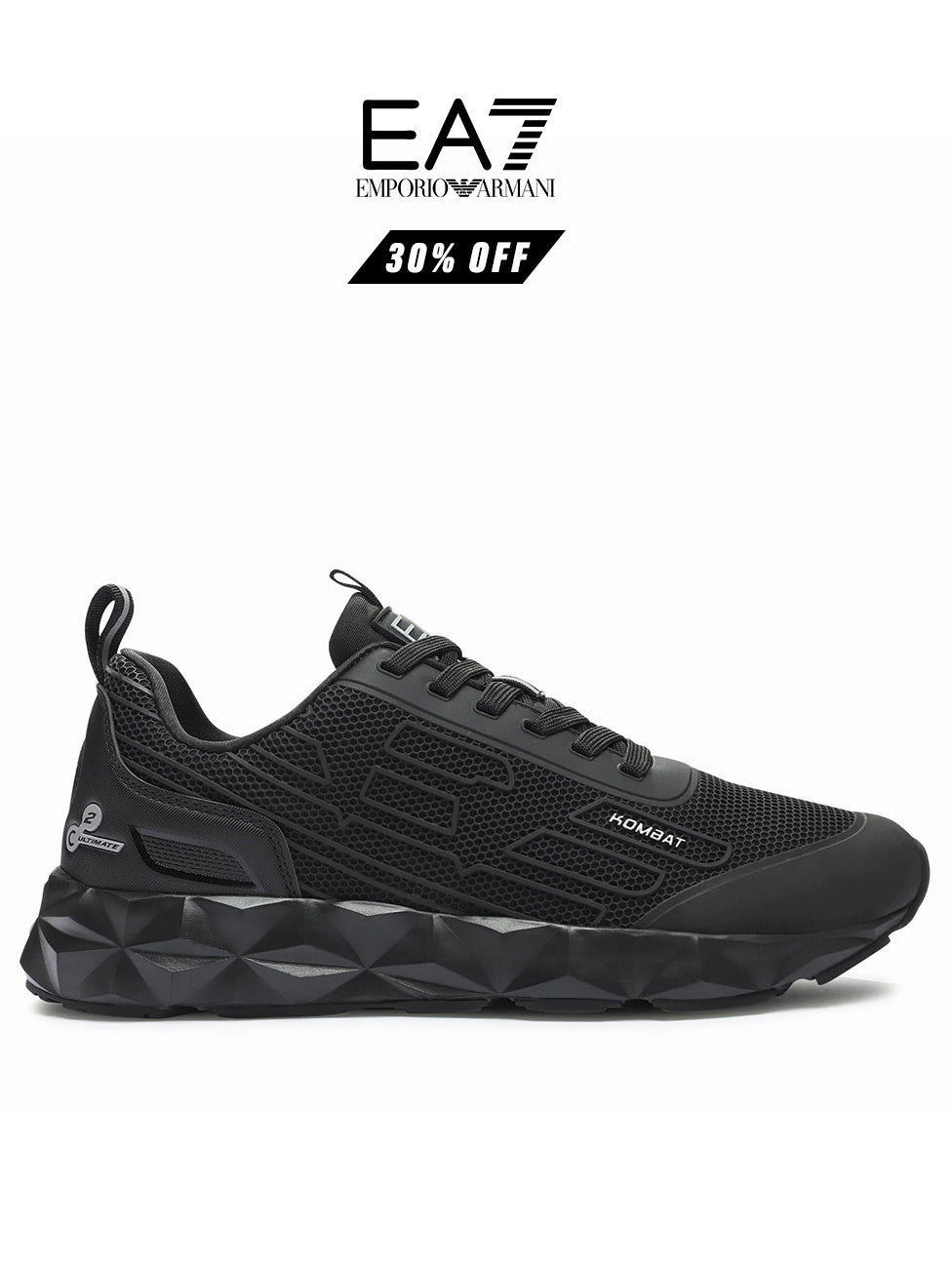 EA7 Triple Black Ultimate C2 Kombat Winter Sneakers