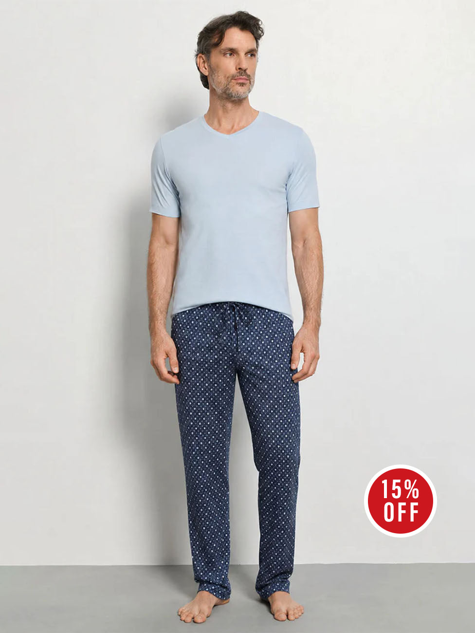 Hanro Night & Day Squared Harmony Men's Short Pyjama