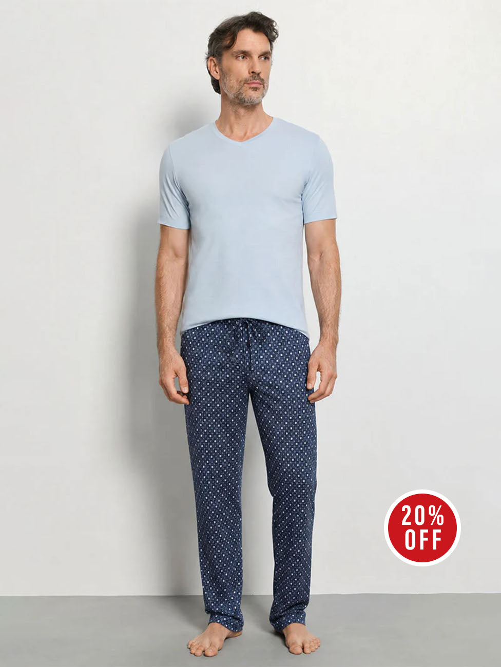 Hanro Night & Day Squared Harmony Men's Short Pyjama