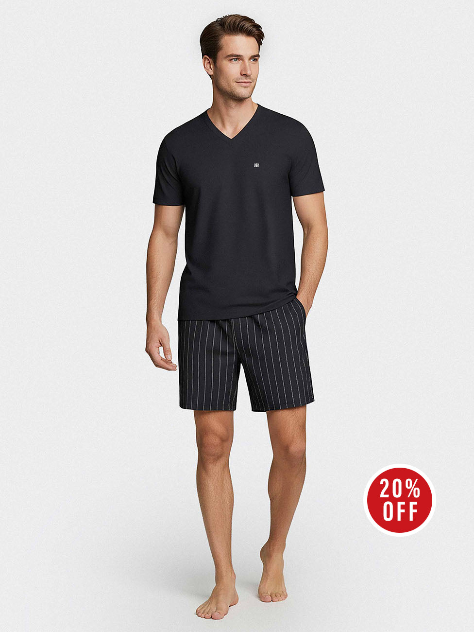 Impetus Cotton Modal Striped Men's Short Pyjama