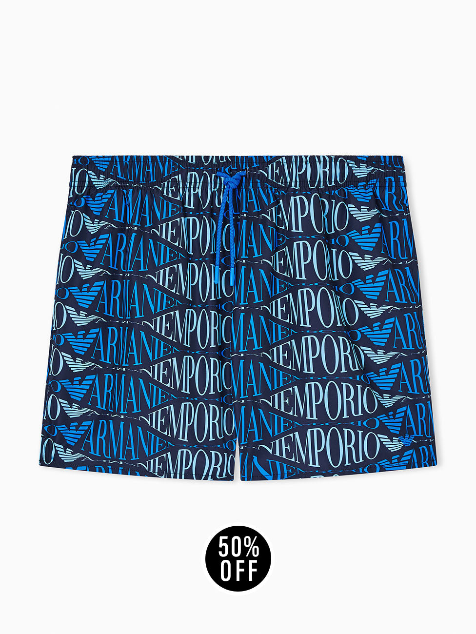 Emporio Armani All-over Logo Beach Shorts