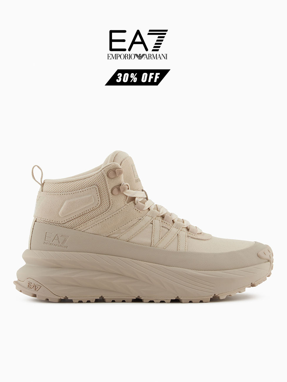 EA7 Beige Unisex Boots