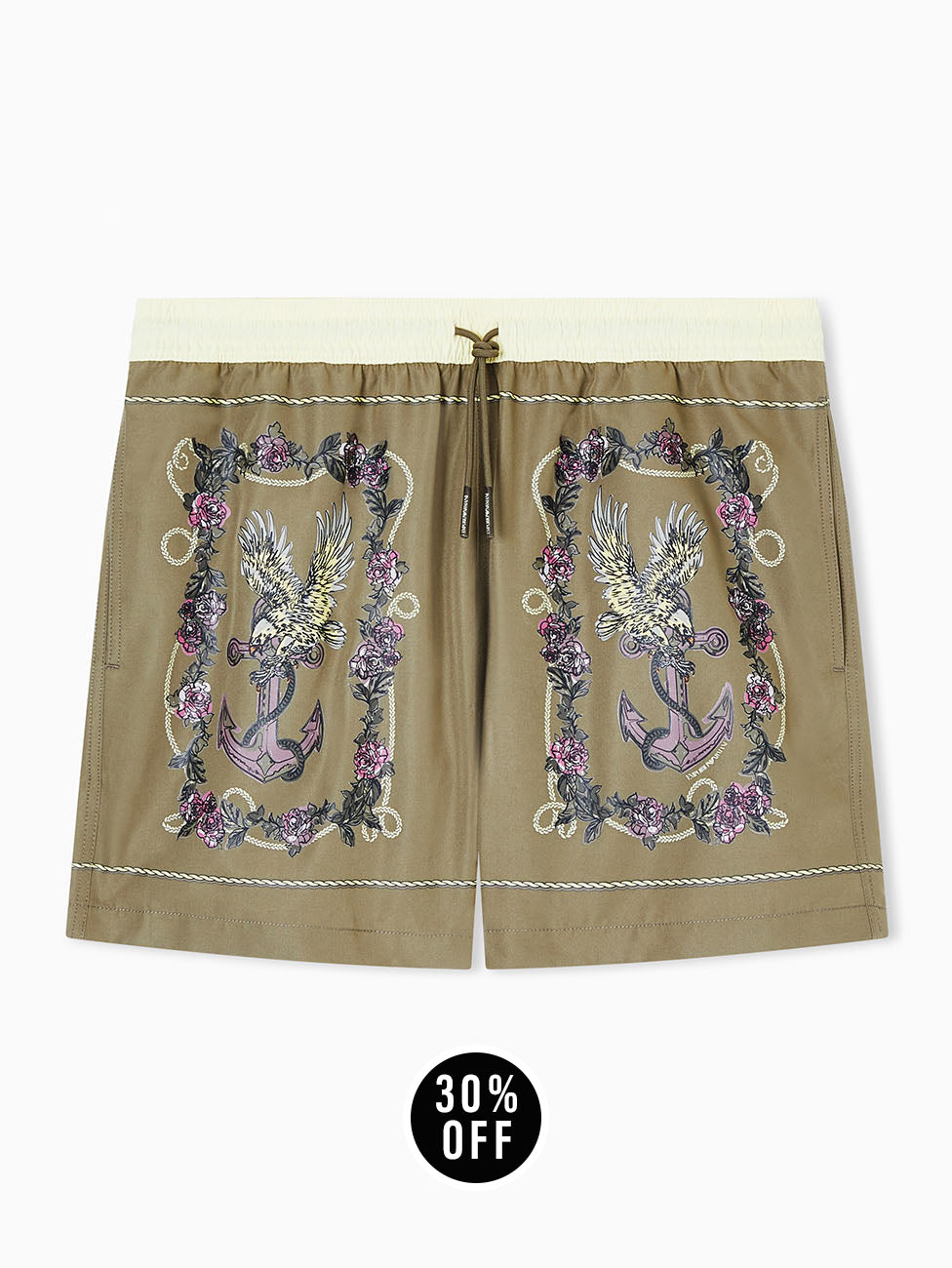 Emporio Armani Cards Print Beach Shorts