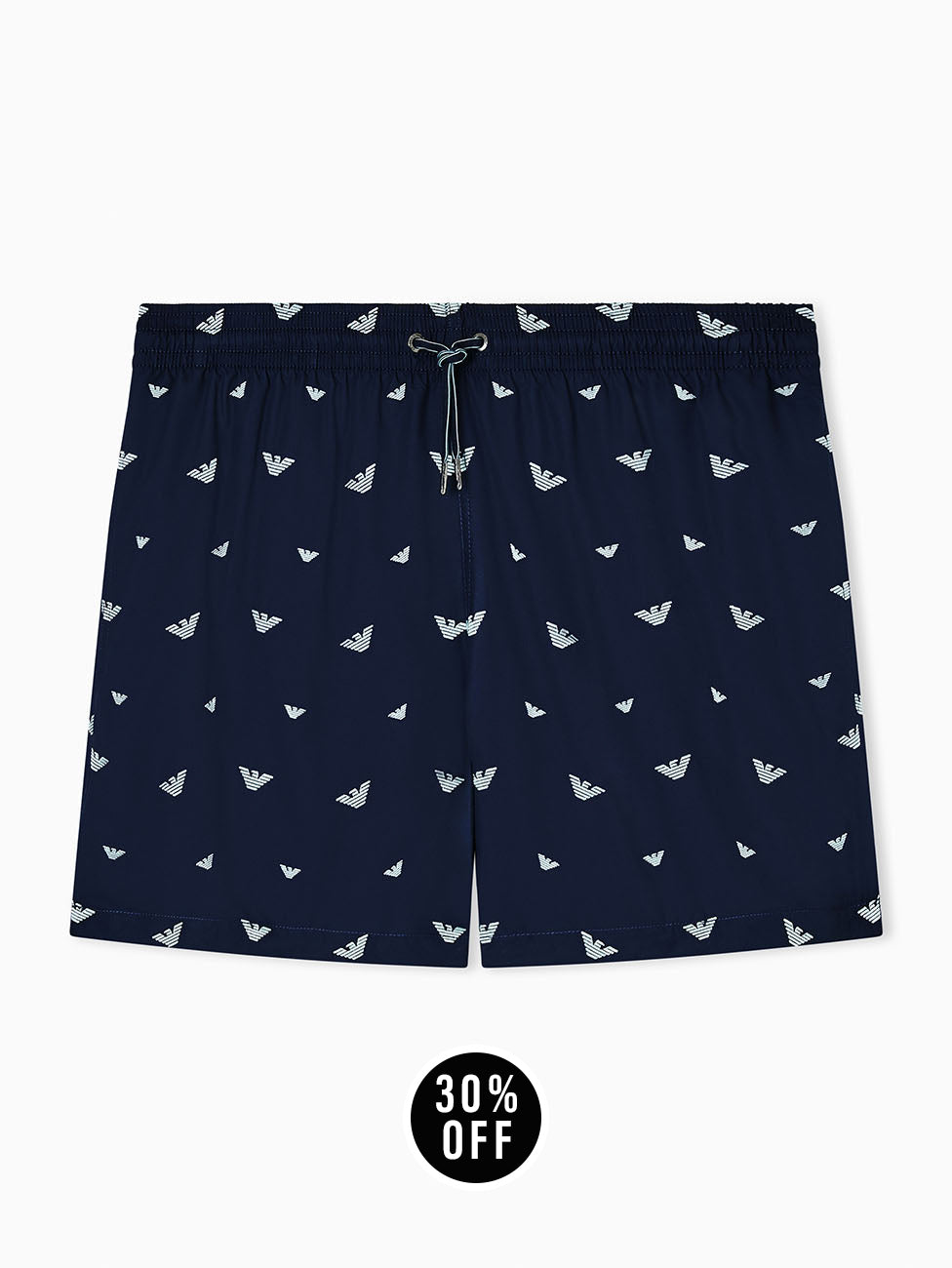 Emporio Armani Micro Eagle Embroidery Beach Shorts