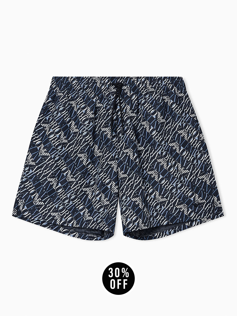 Emporio Armani Diagonal Logo Beach Shorts