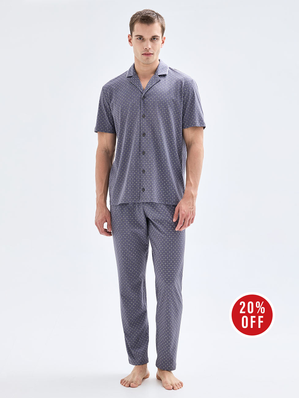 Blackspade Anthracite Micro Pattern Men's Pyjama