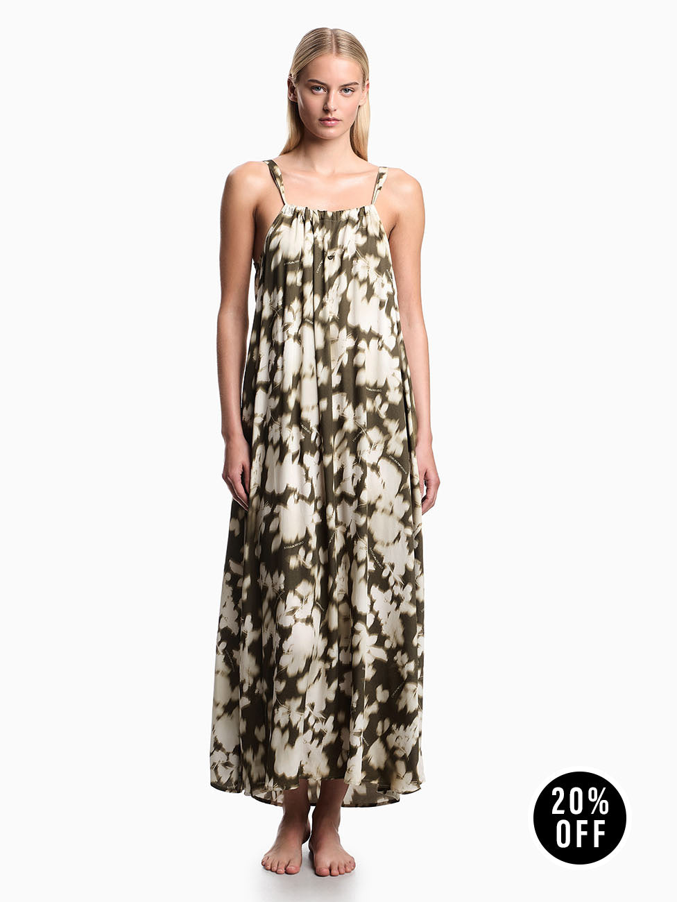 Emporio Armani Floral Print Long Beach Dress