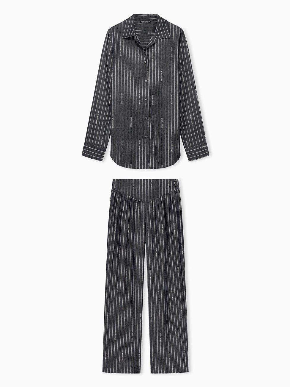 Emporio Armani Women's Pinstripe Viscose Pyjama Set