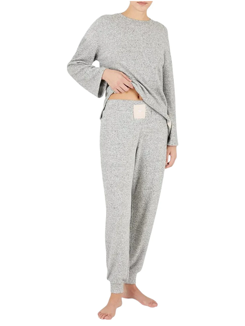 Emporio Armani Brushed Viscose Ladies Cuffed Pyjama