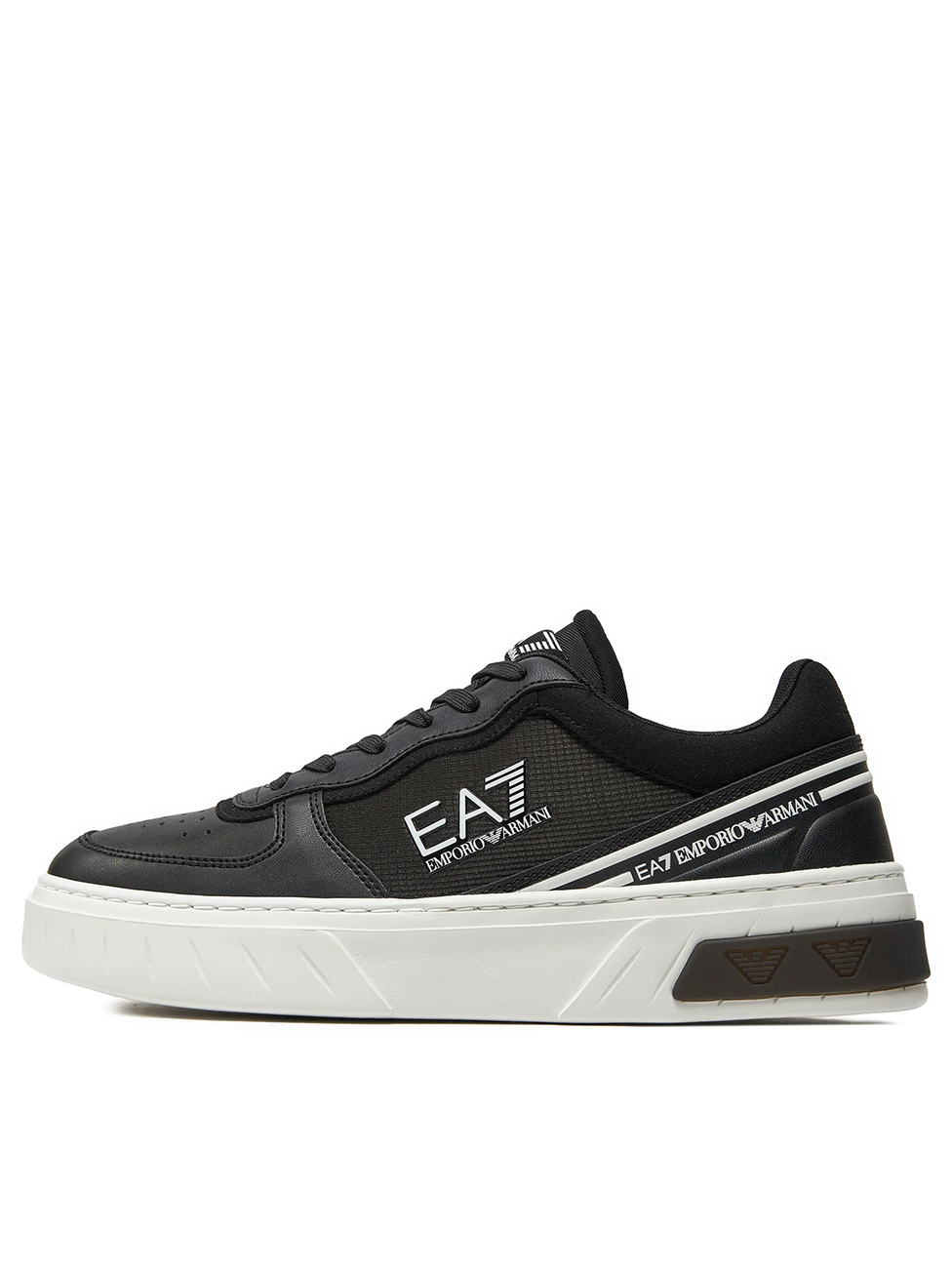 EA7 Black & White Premium Court Sneakers