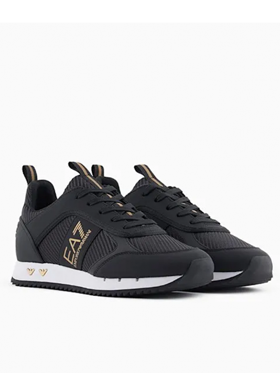 EA7 Black & Gold Carbon Sneakers