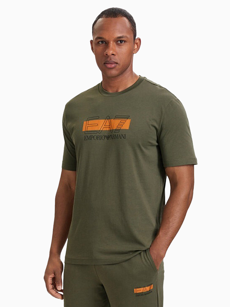 EA7 Visibility Regular-Fit Cotton-Jersey T-Shirt