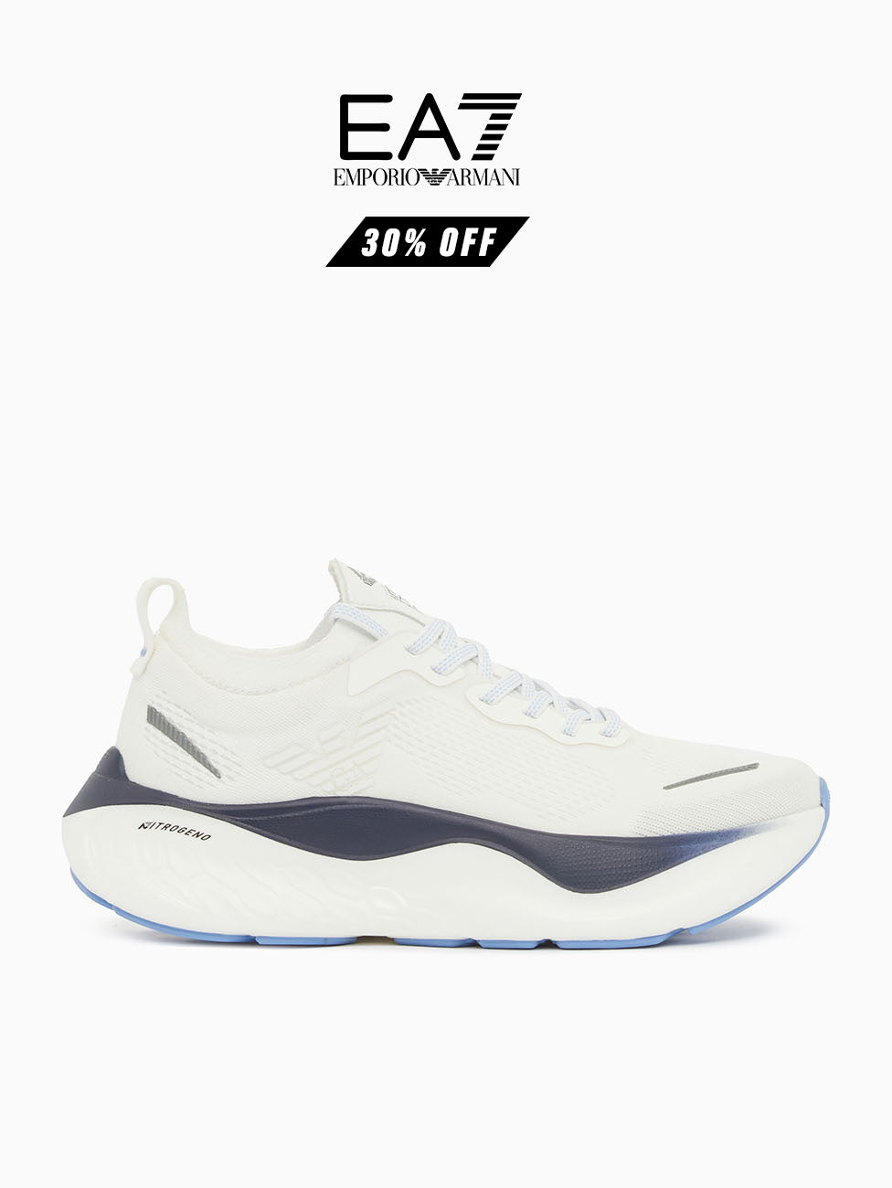 EA7 White Nitro Wave Sneakers