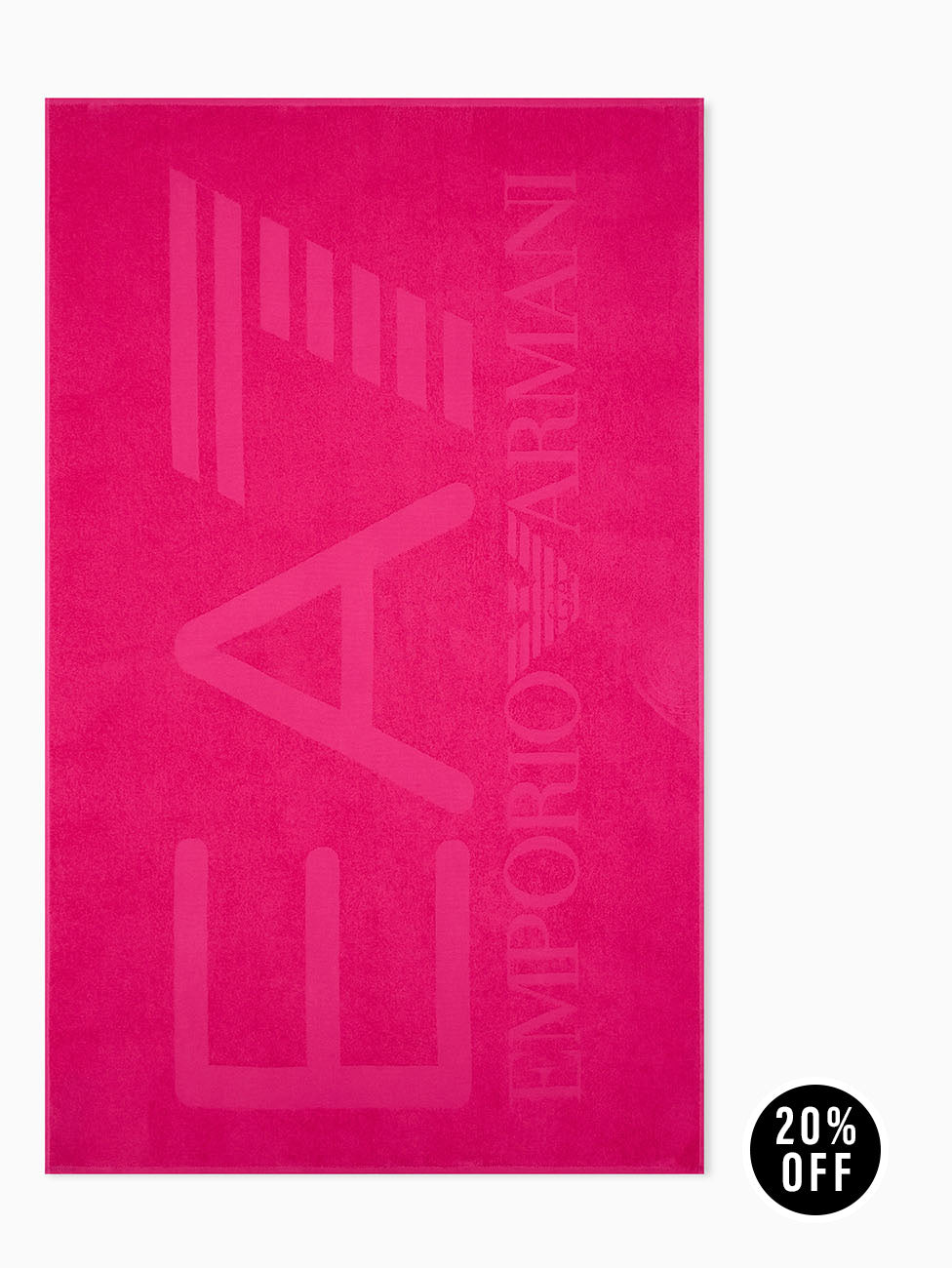 EA7 Fuchsia Cotton Beach Towel