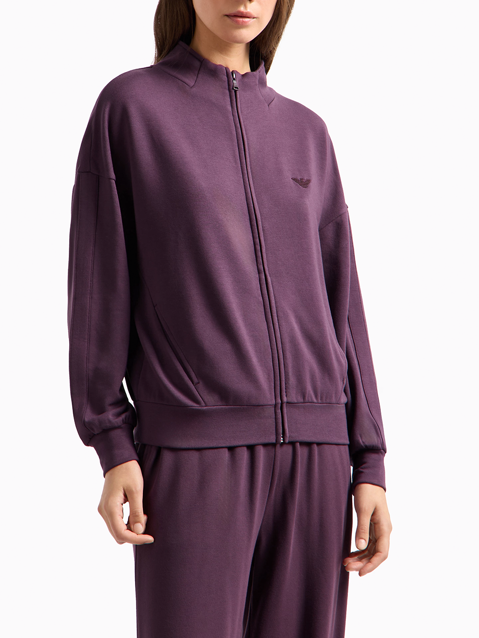 Emporio Armani Full-Zip Loungewear Ladies Sweatshirt 