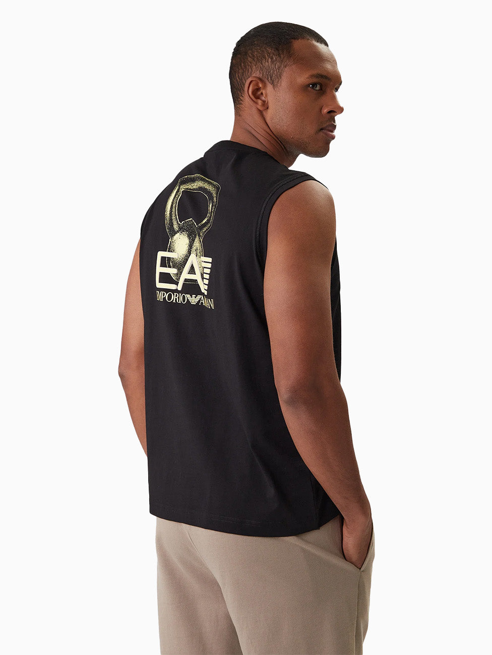 EA7 Graphic Series Cotton-jersey Tank Top