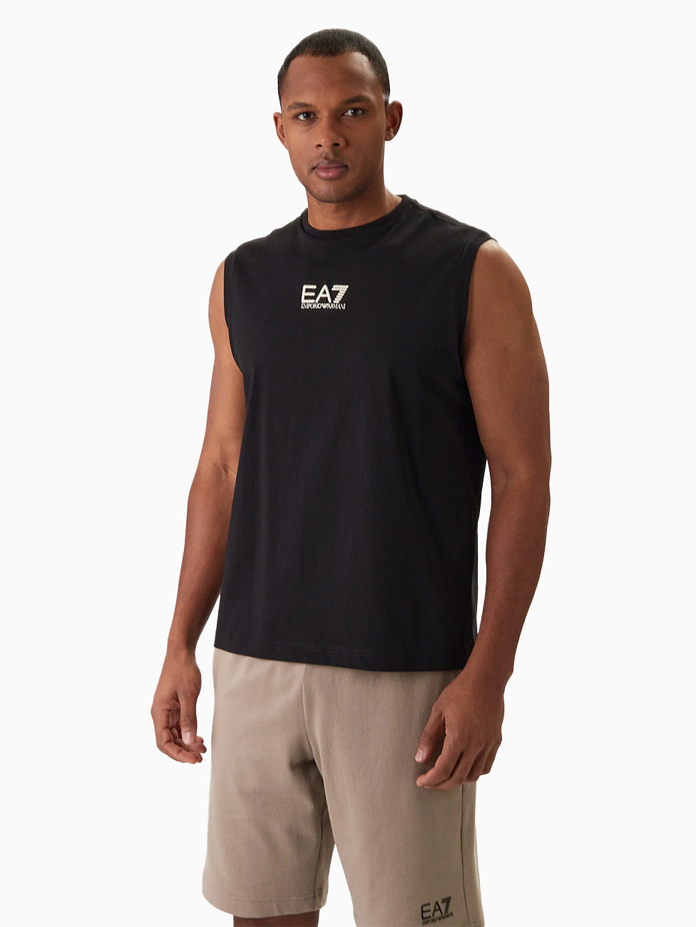 EA7 Graphic Series Cotton-jersey Tank Top