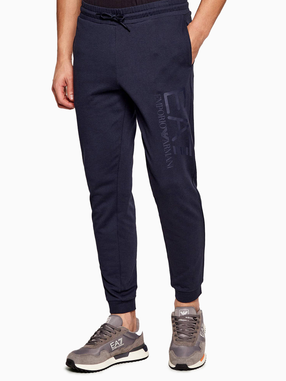 EA7 Logo-Tape Cotton Joggers