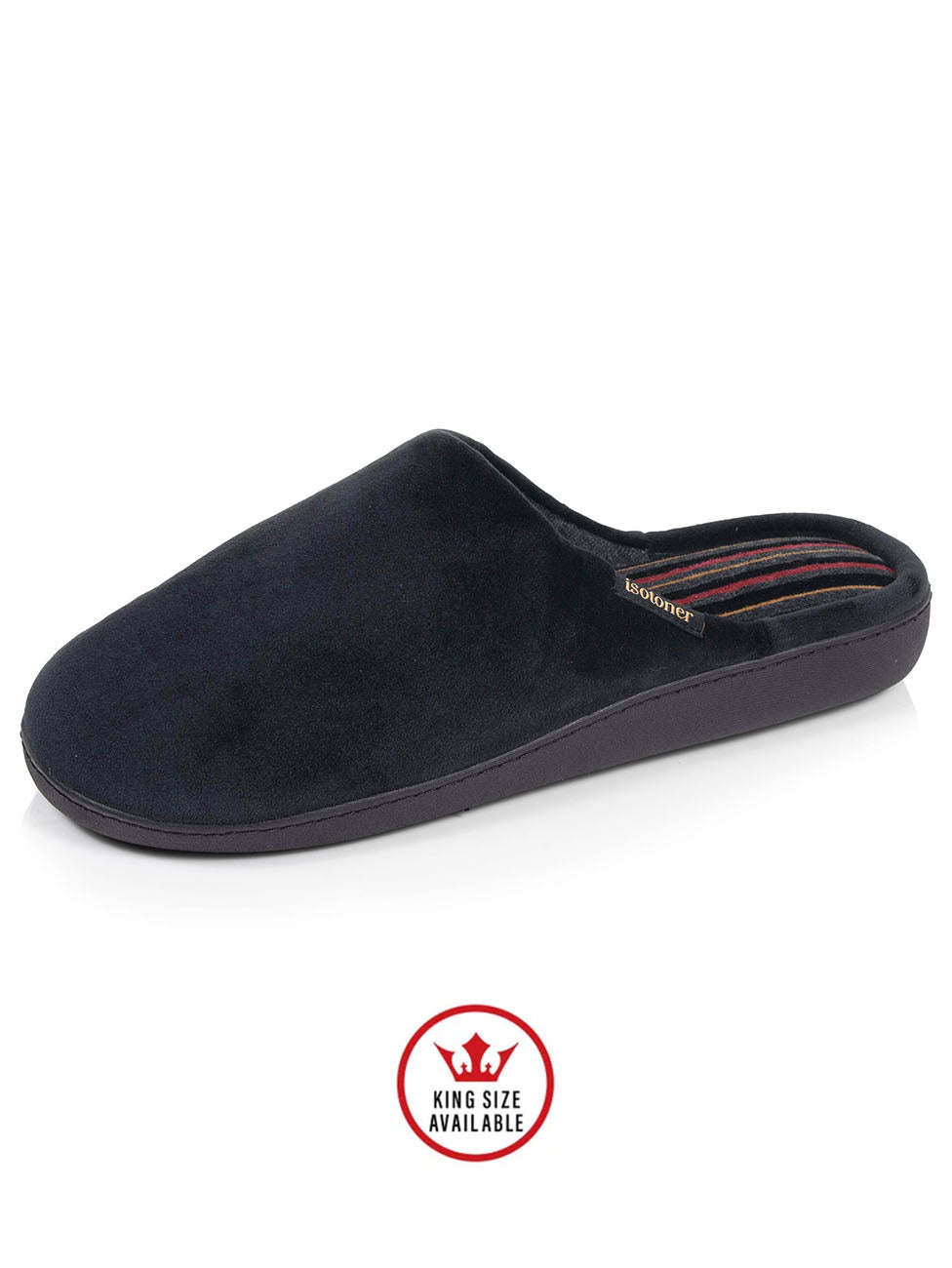 Isotoner Black Men's Ergonomic Mule Slippers