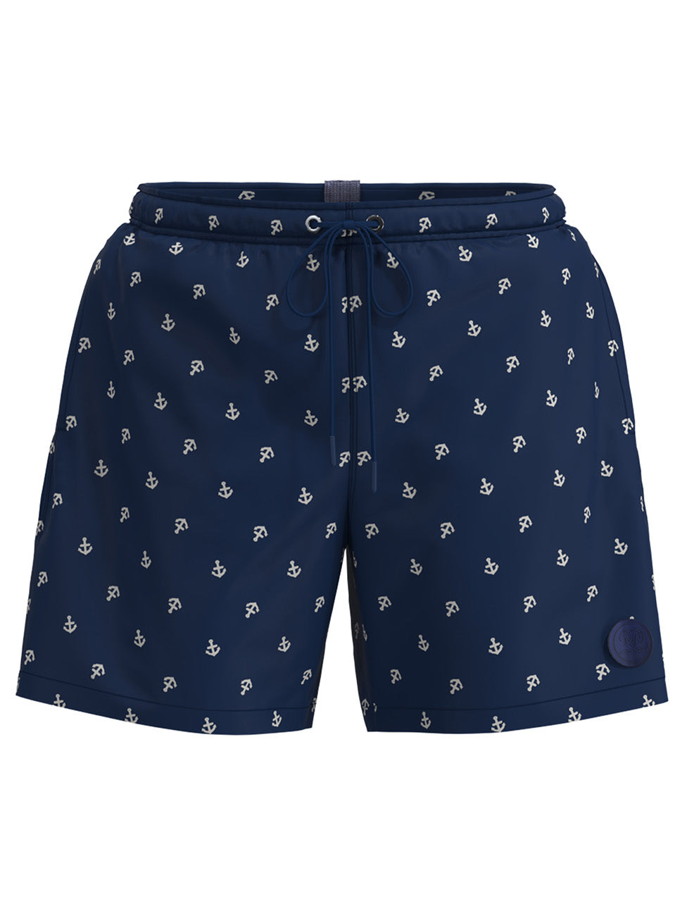 Ceceba Navy Anchor Print Beach Shorts