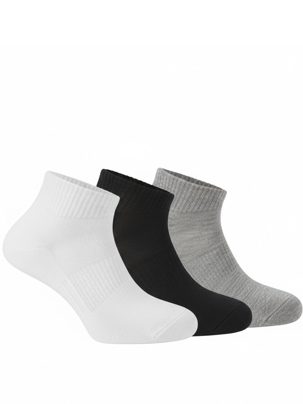 Punto Blanco Plain Ankle Socks with American Cuff (Pack of 3)