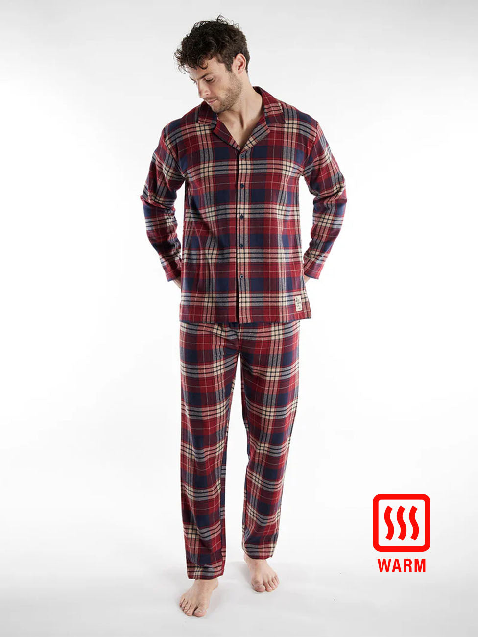 Tom Tailor Medium Red Checkered Flannel Pyjama