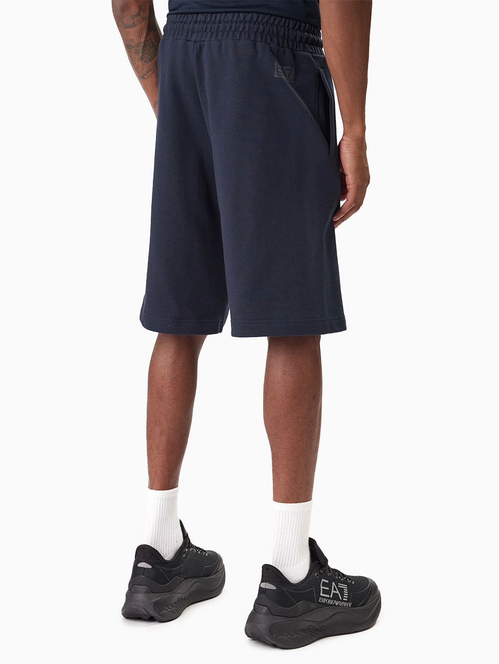 EA7 Train Logo Series Cotton Shorts