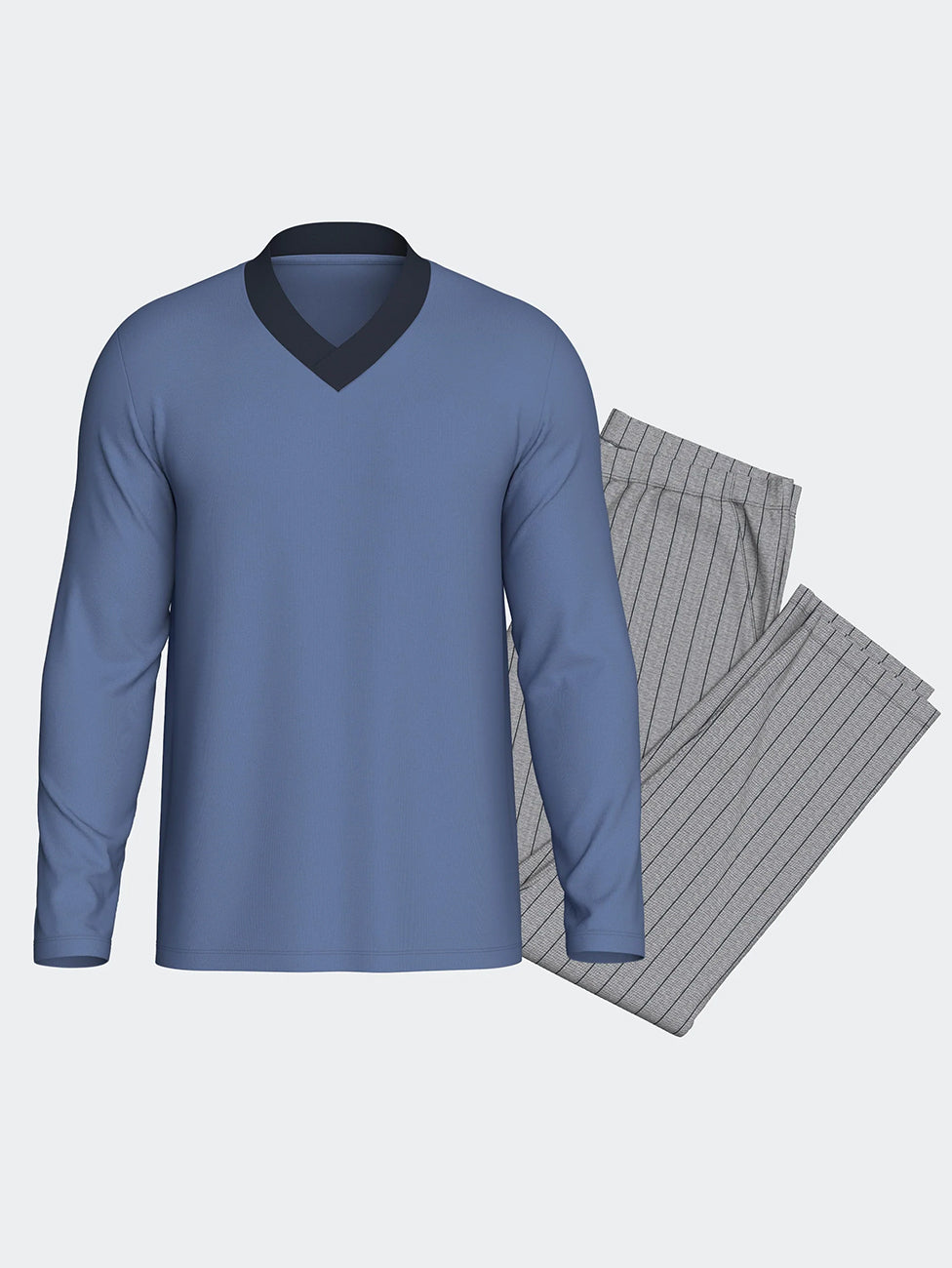 Impetus Blue Cotton Men's Pyjama