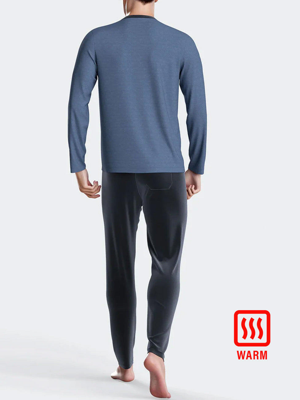 Impetus Men's Thermal Blue Velvet Pyjama