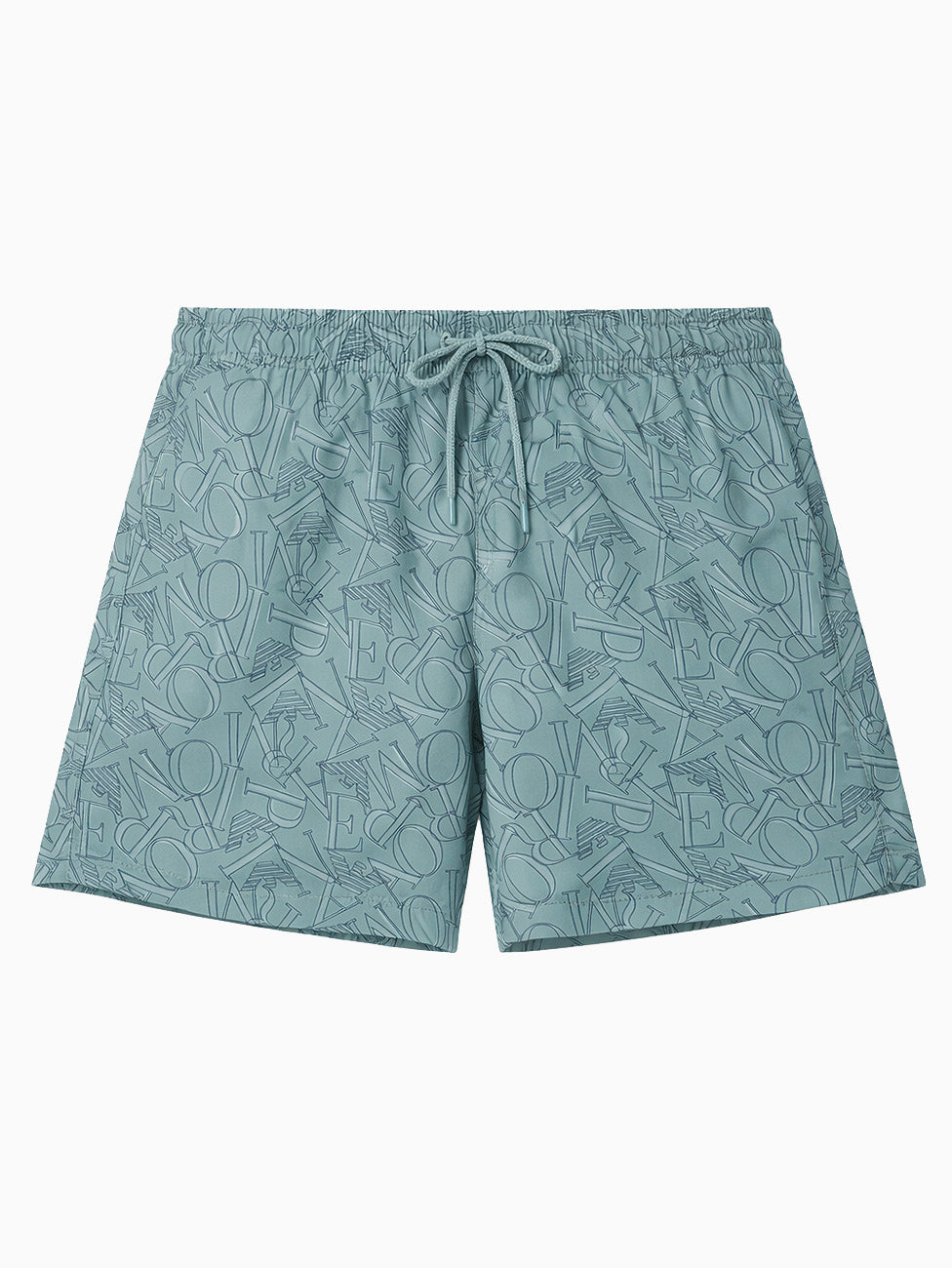 Emporio Armani Green Monogram Swim Shorts