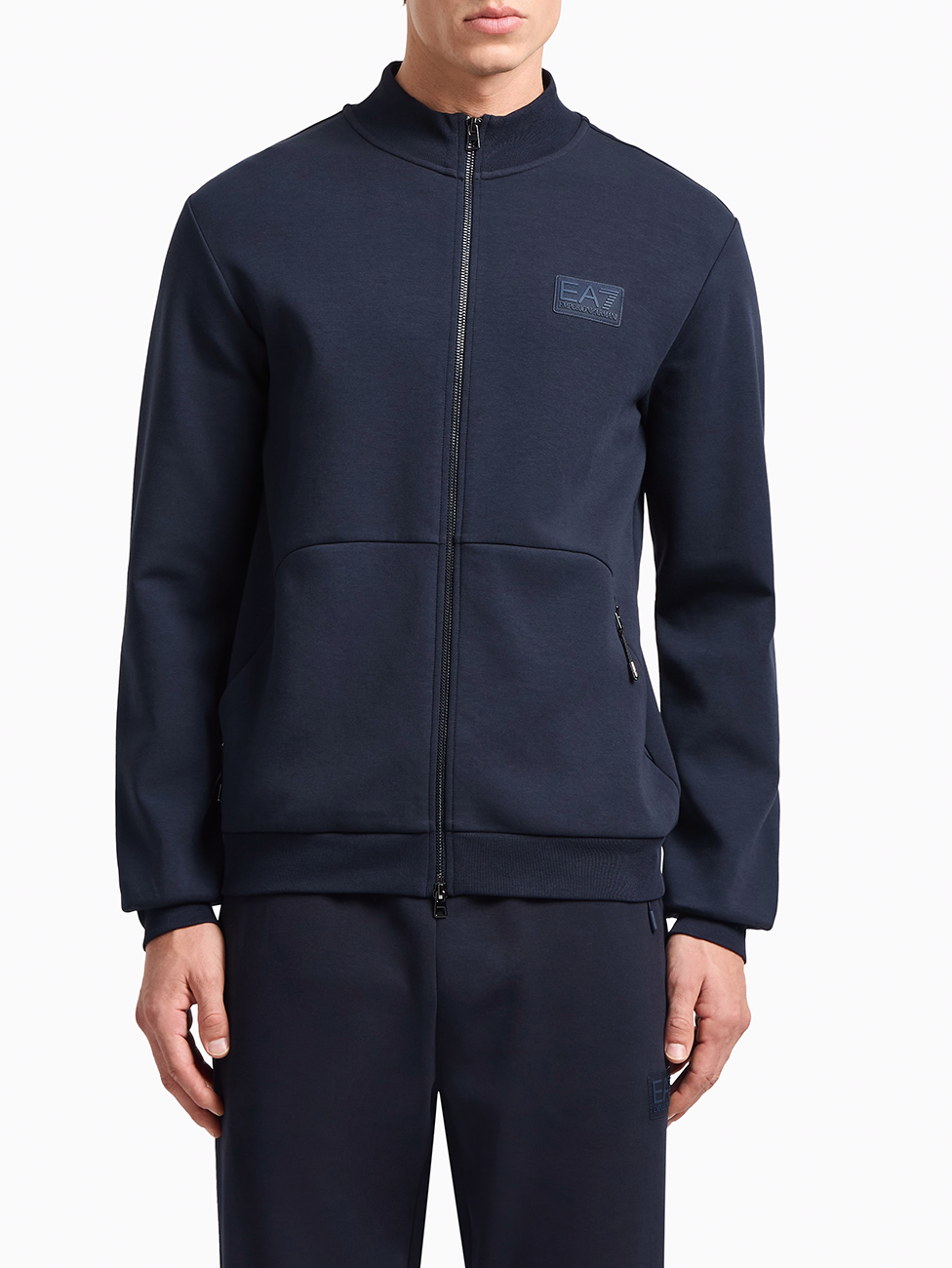 EA7 Lux Identity Cotton-blend Interlock Sweatshirt